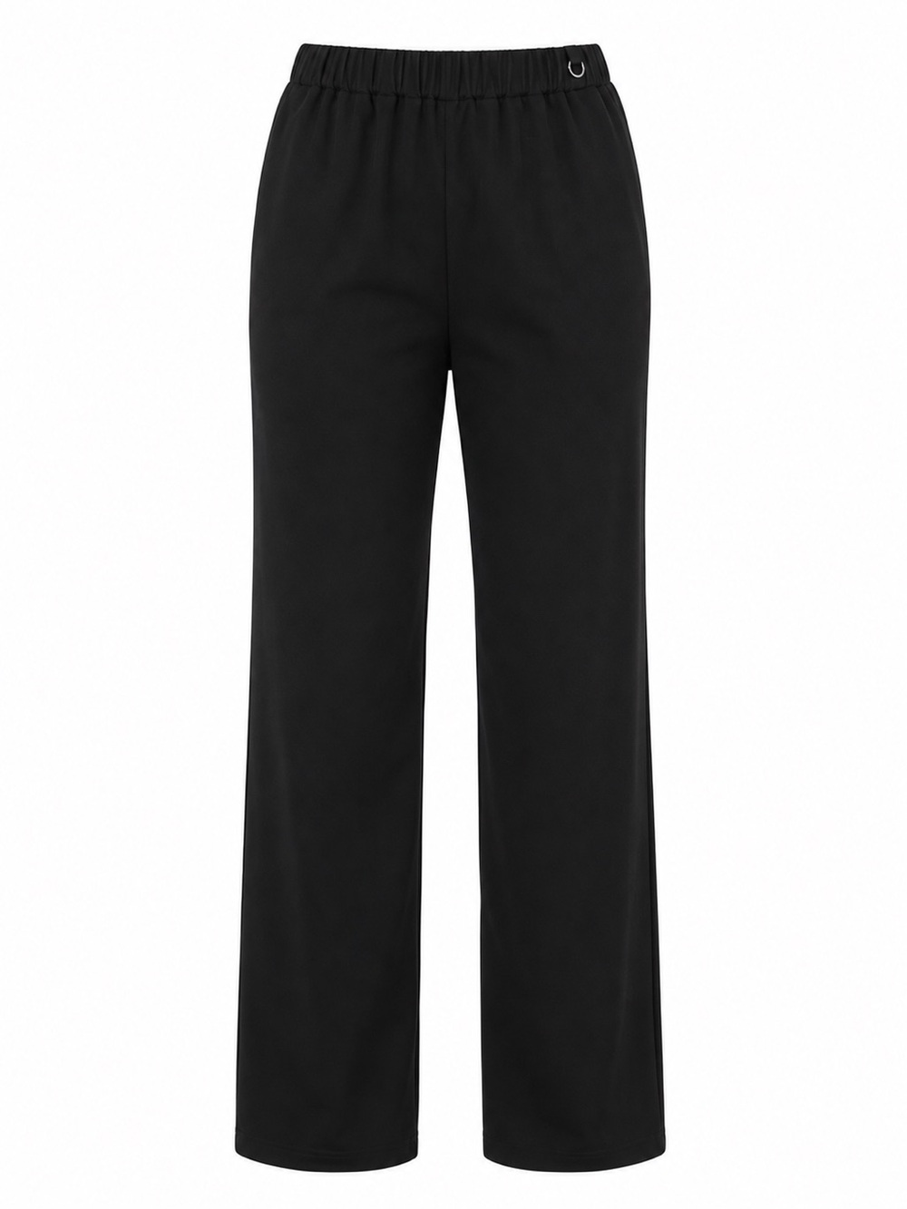 Allison Daley Black Straight-Leg Elastic Waist Pants